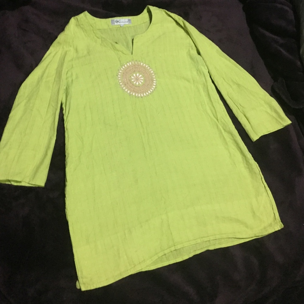 Women's Embroidered long sleeve boho top